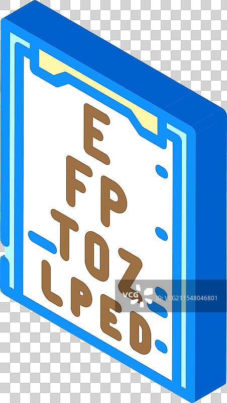 视力变化疾病症状等距图标图片素材
