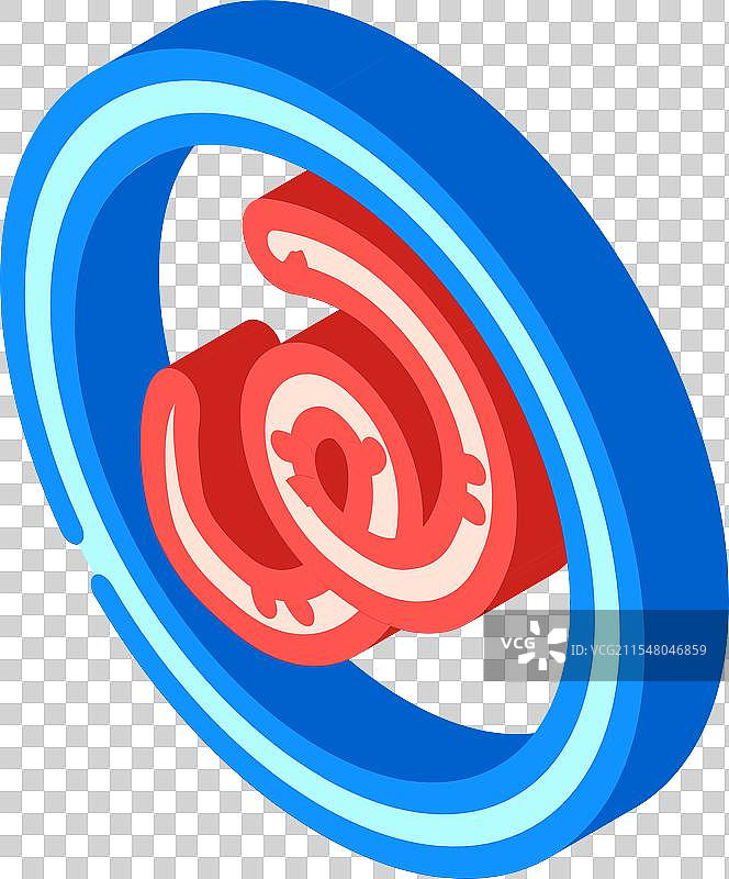 蠕虫寄生虫等距图标图片素材