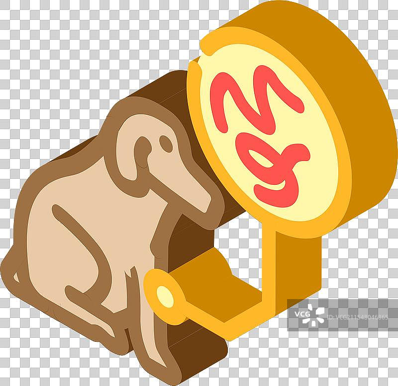 狗寄生虫蠕虫等距图标图片素材