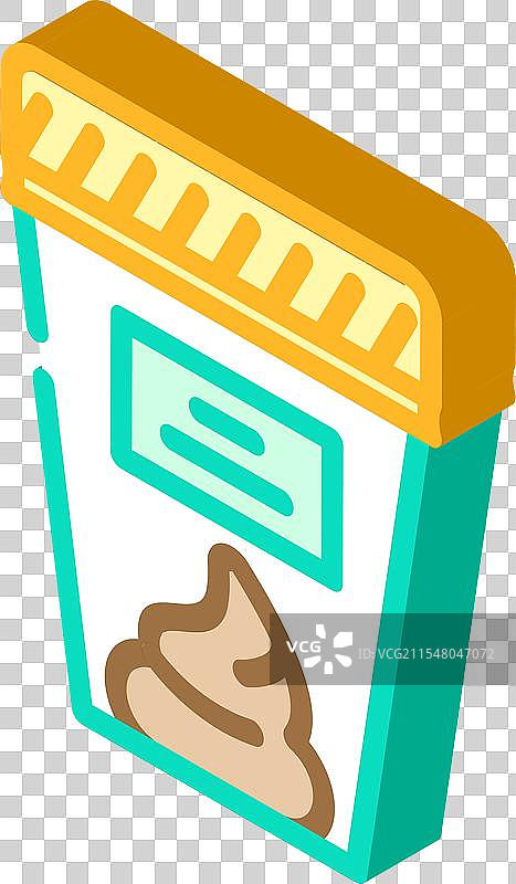 感染性粪便样本等距图标图片素材