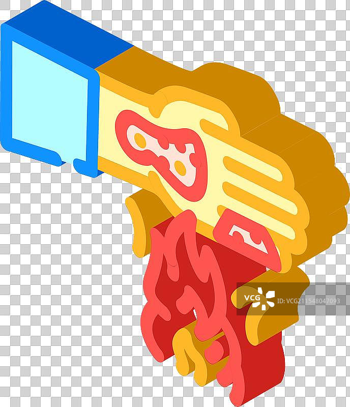 烧伤家庭伤害事故等距图标图片素材