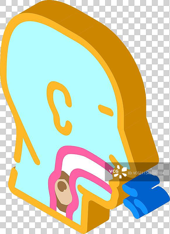 窒息家庭伤害事故等距图标图片素材