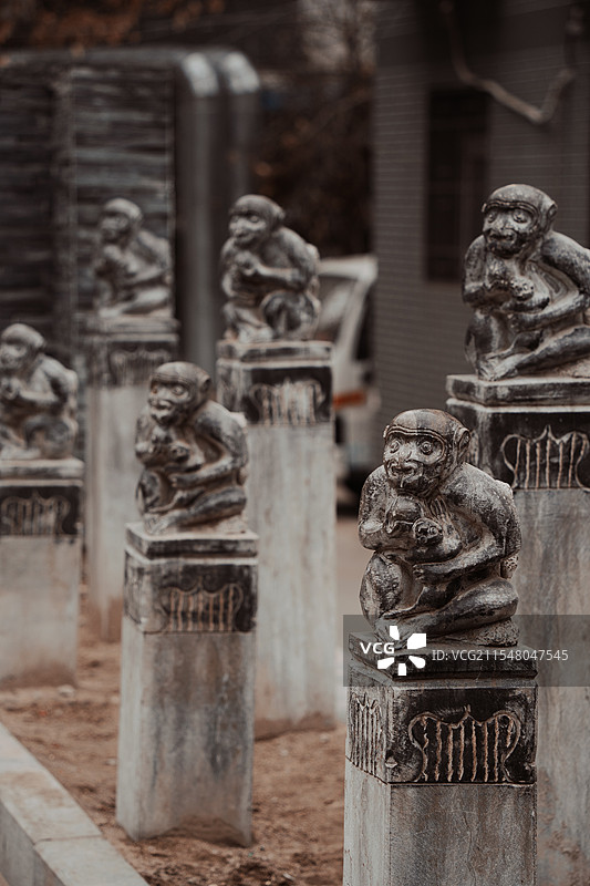 春节氛围下的西安书院门和和平门图片素材