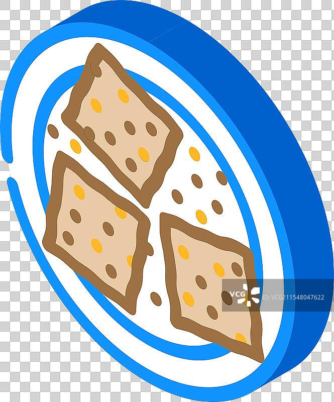 生食主义者的能量棒等距图标图片素材