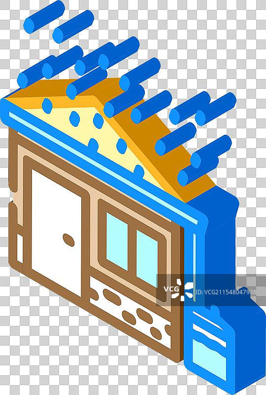 雨水收集节水等距图标图片素材