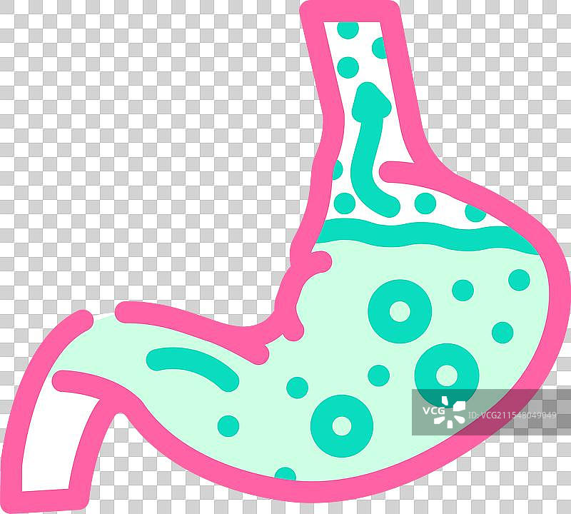 胃食管反流病彩色图标图片素材