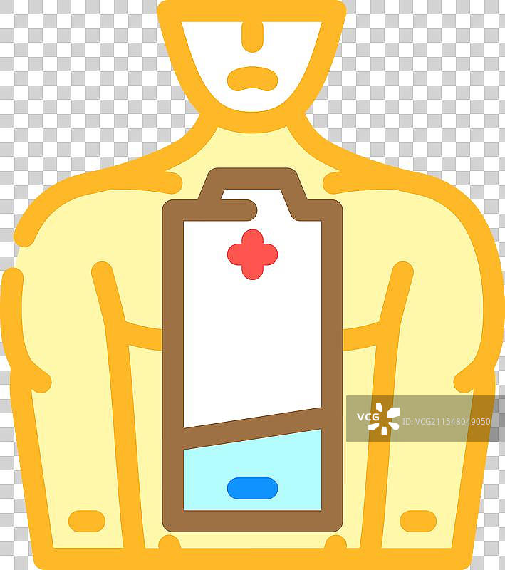 慢性疲劳综合症彩色图标图片素材