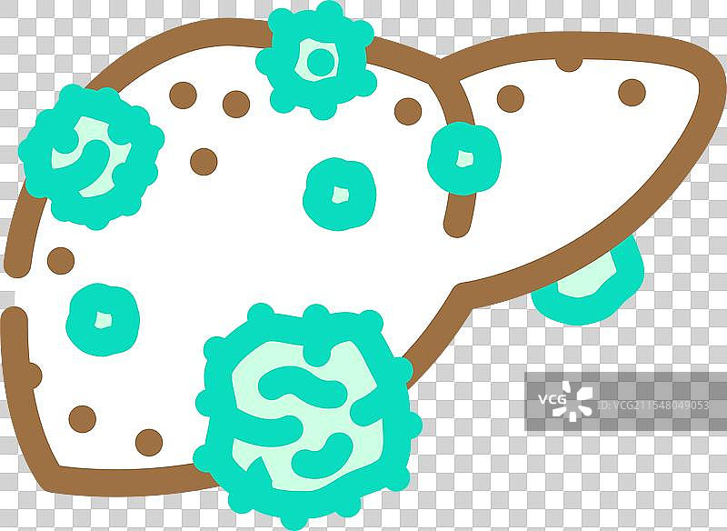 牛皮癣男性疾病彩色图标图片素材