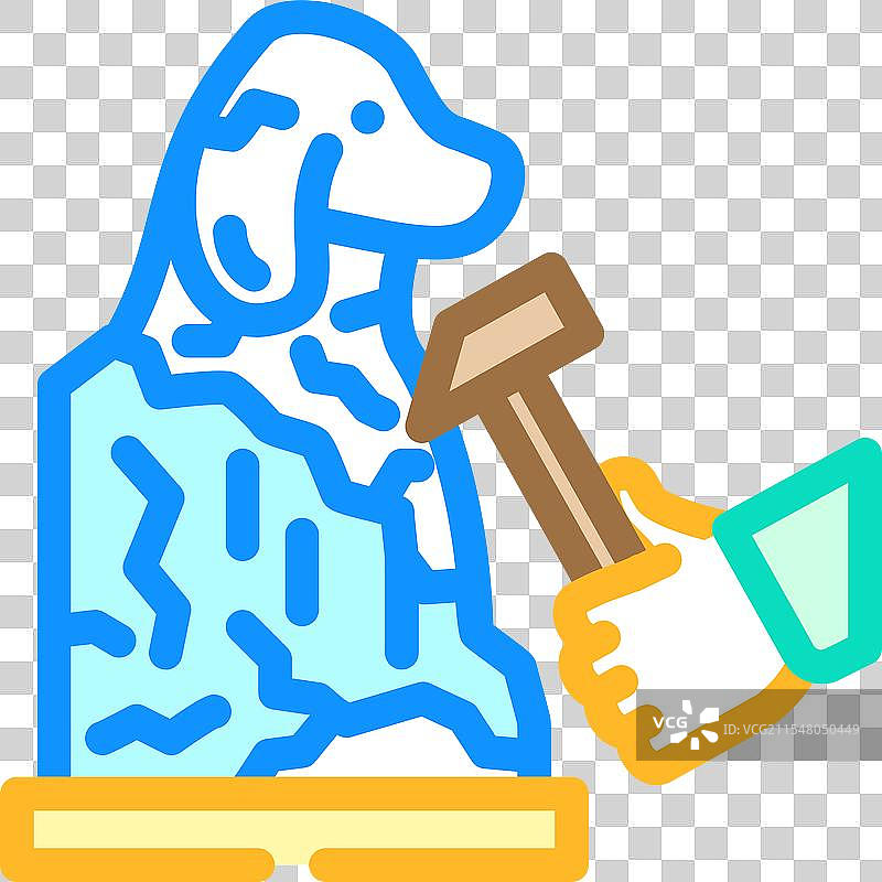 冰雕冬季运动彩色图标图片素材