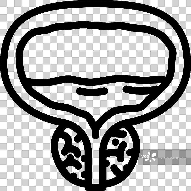 前列腺健康男性疾病线条图标图片素材
