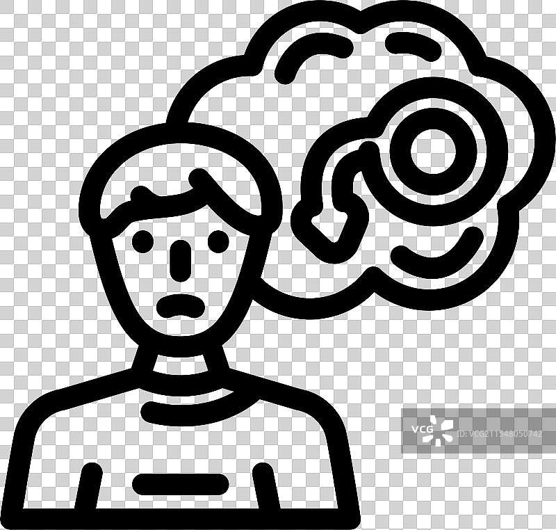 勃起功能障碍线条图标图片素材