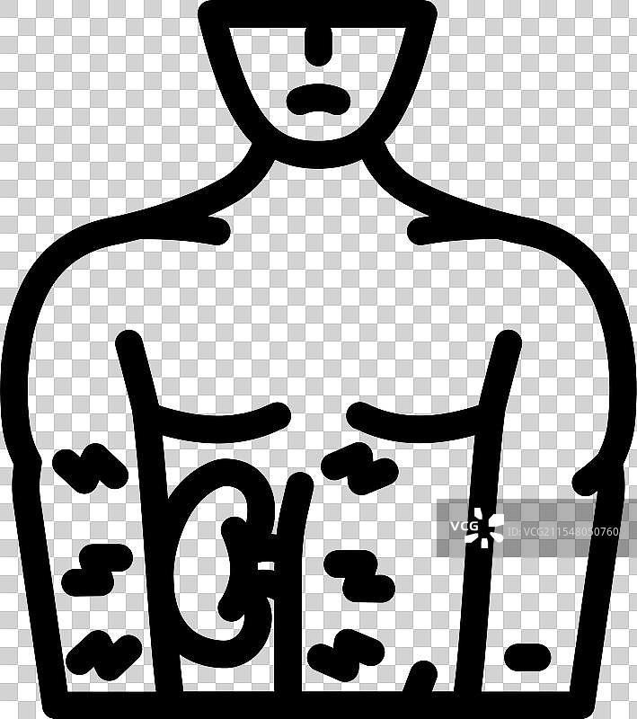 肾脏病人疾病线条图标图片素材