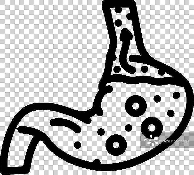 胃食管反流病线条图标图片素材