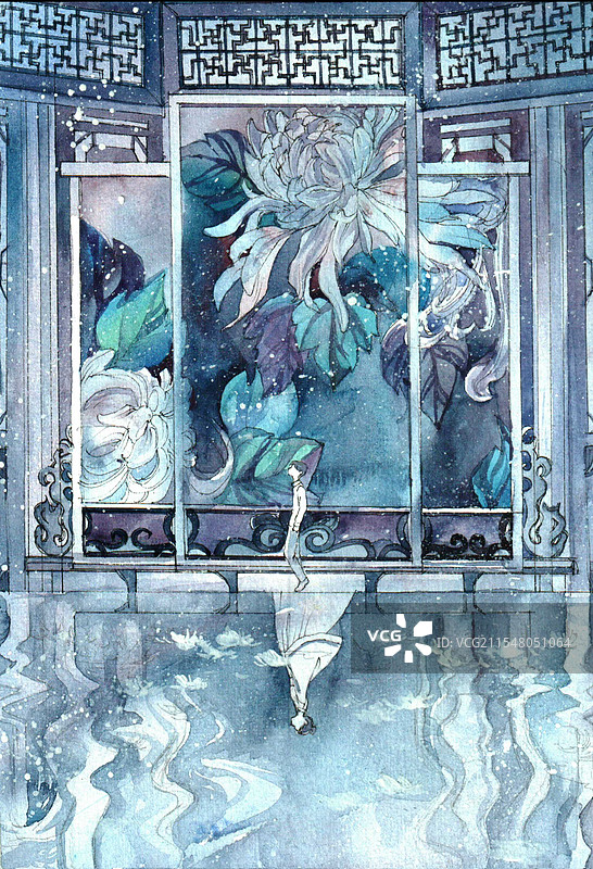 菊花台插画图片素材