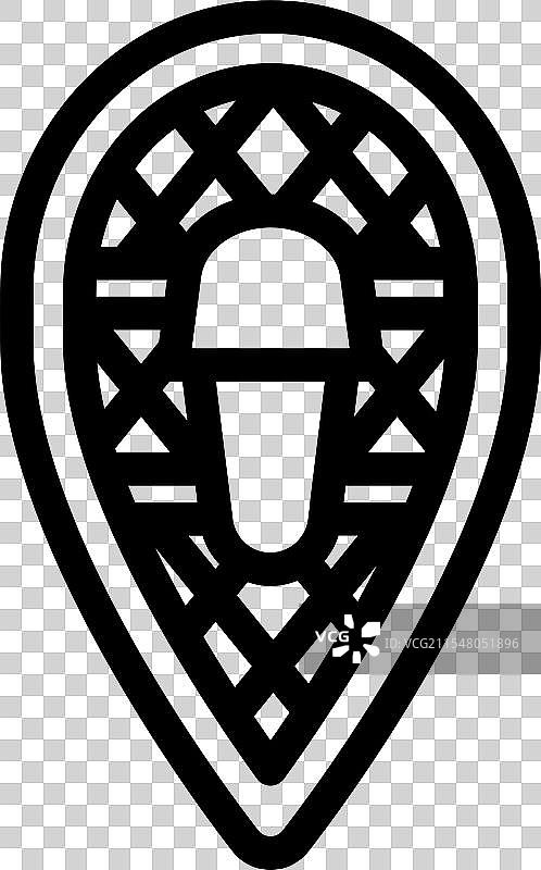 雪鞋运动冬季运动线条图标图片素材