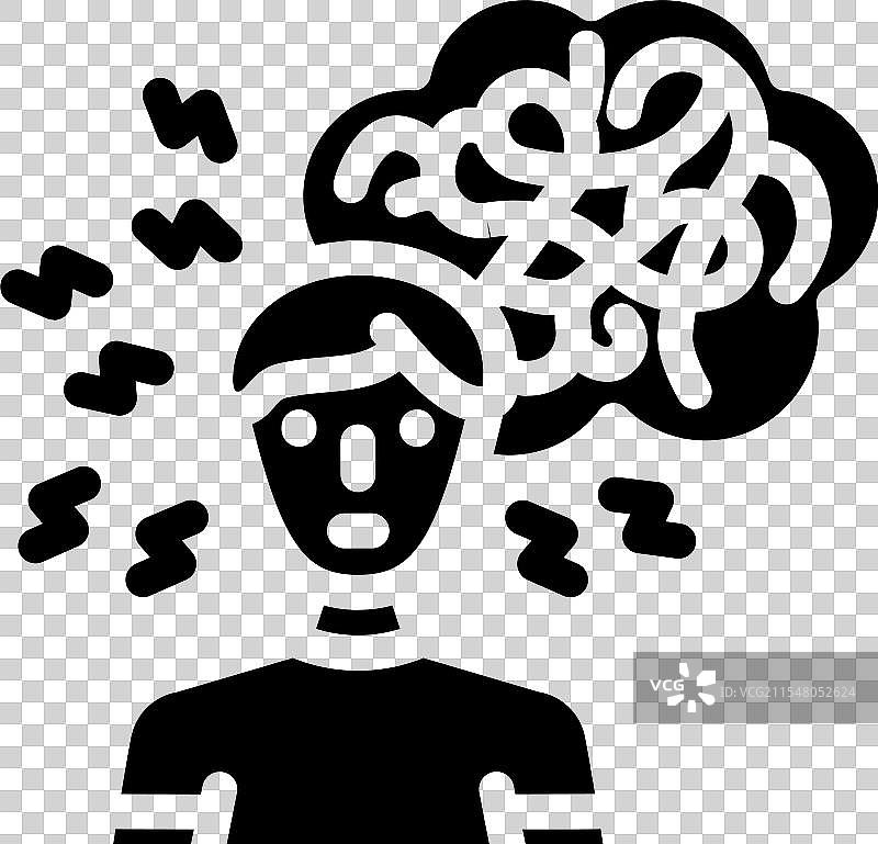 焦虑男性疾病图标图片素材