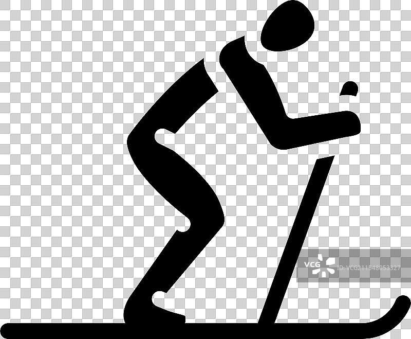 滑雪冬季运动图标图片素材