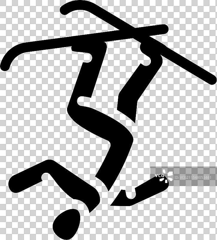 自由式滑雪冬季运动图标图片素材