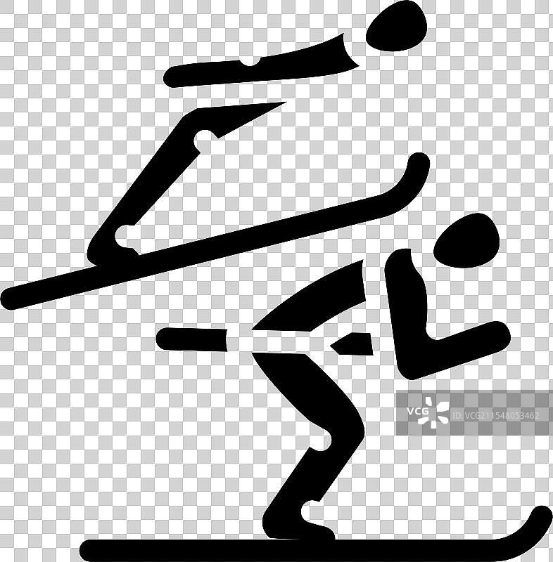 北欧综合冬季运动图标图片素材