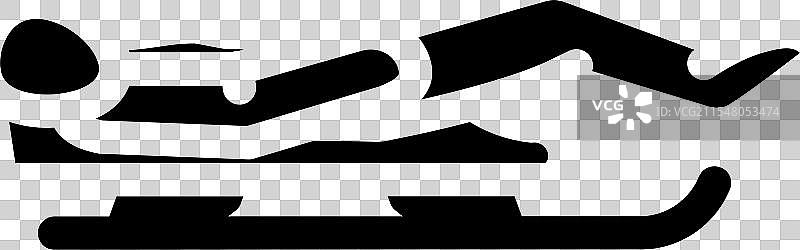 雪橇冬季运动图标图片素材