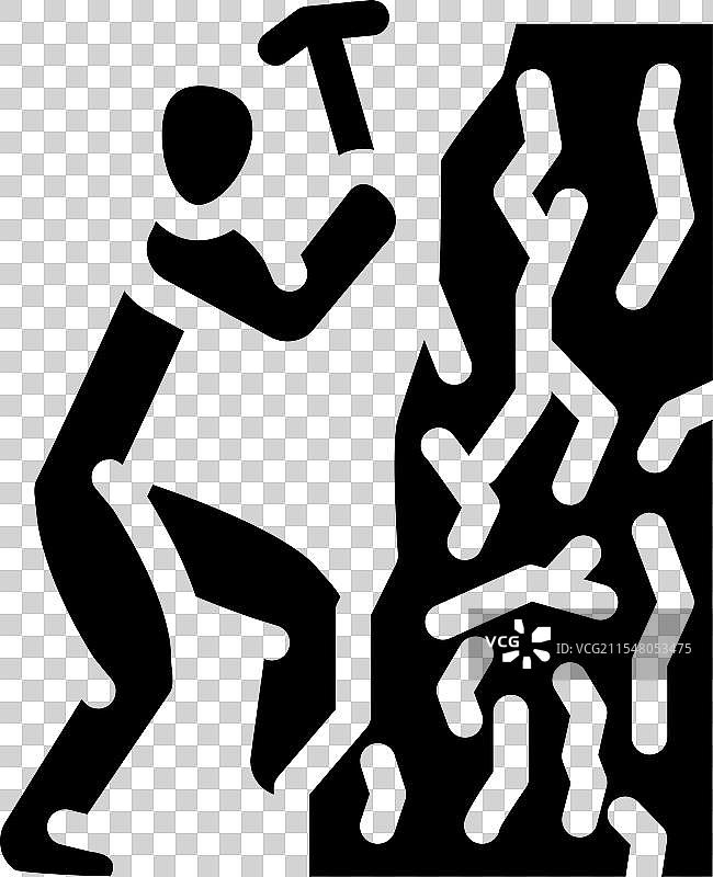 冰攀登冬季运动图标图片素材