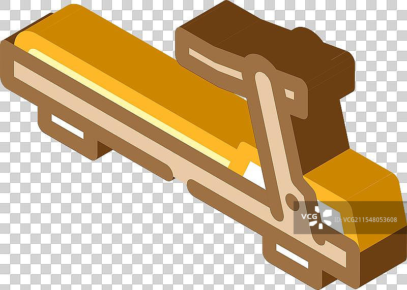 健身工具的等距图标：跑步机图片素材