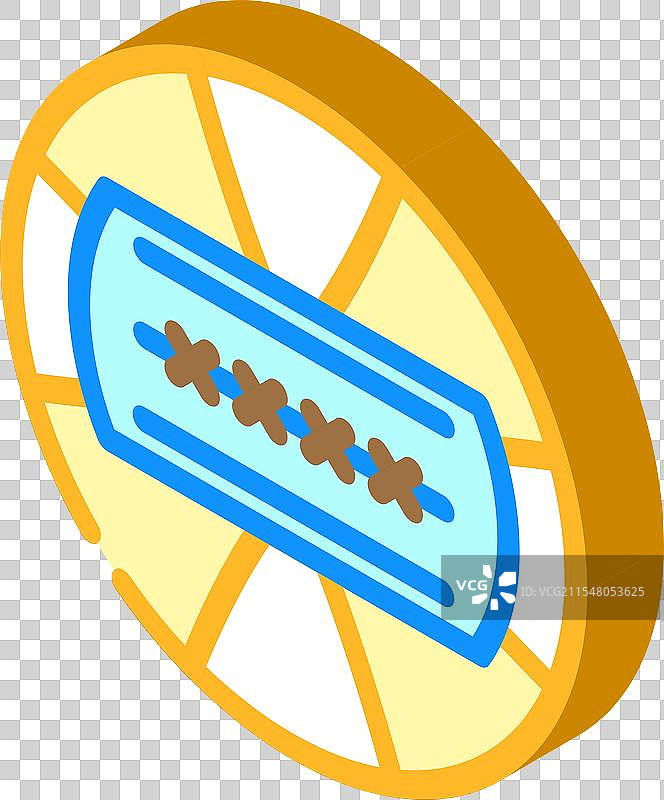 健身工具药球等距图标图片素材