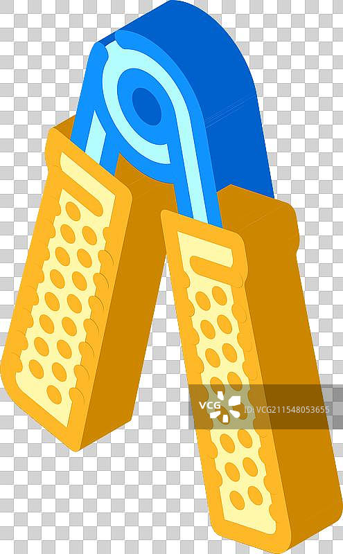 手部扩展器健身工具等距图标图片素材