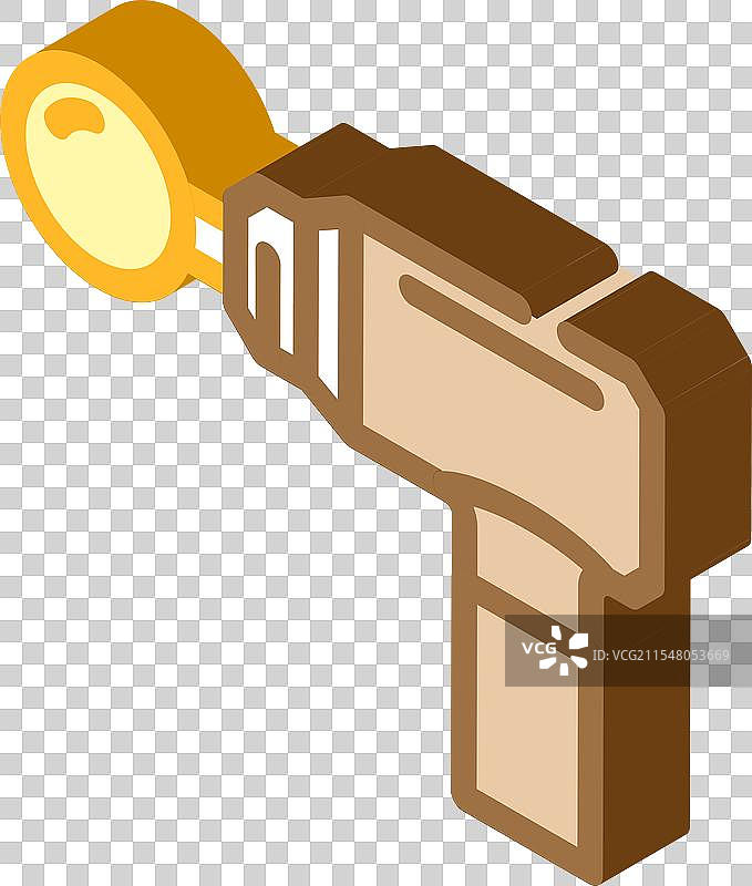 健身工具的打击枪等距图标图片素材