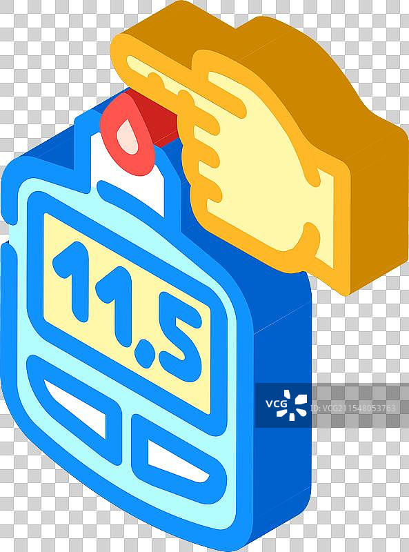 糖尿病男性疾病等距图标图片素材