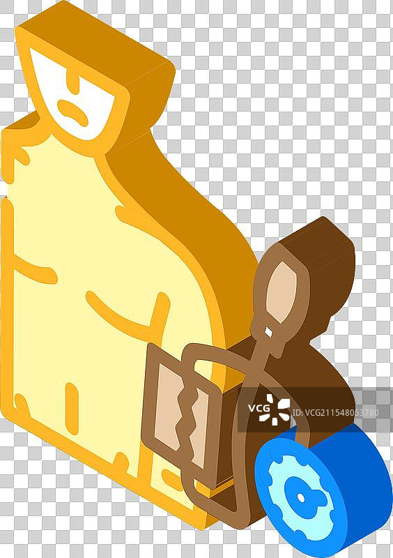 高血压男性疾病等距图标图片素材