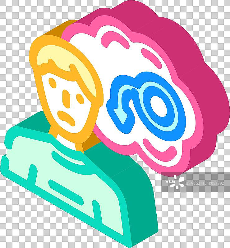 勃起功能障碍等距图标图片素材