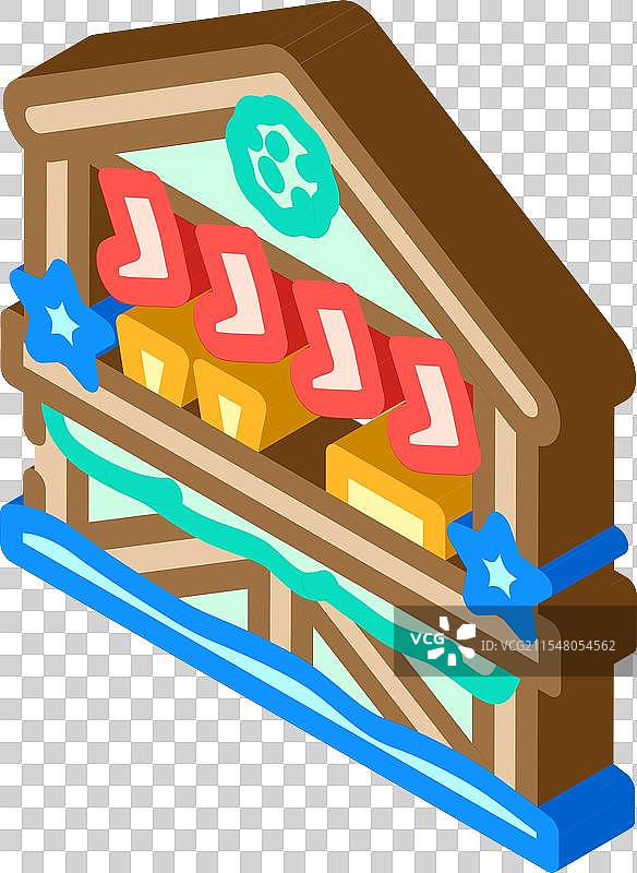 冬季市场冬季等距图标图片素材