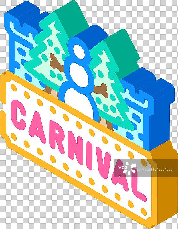 冬季嘉年华冬季等距图标图片素材