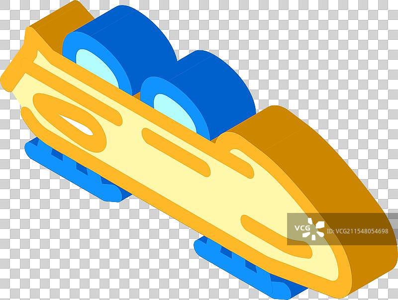 雪橇冬季运动等距图标图片素材