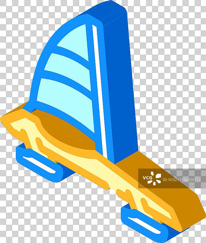 冰上帆船冬季运动等距图标图片素材