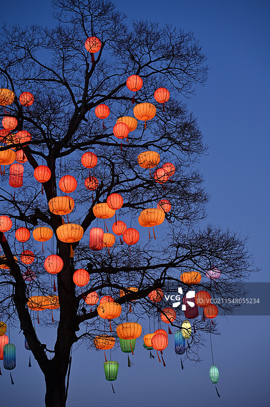 西溪湿地花灯会图片素材