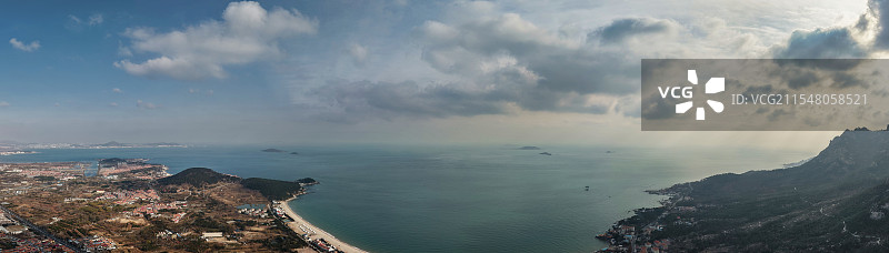 胶东半岛沿海城市风光图片素材