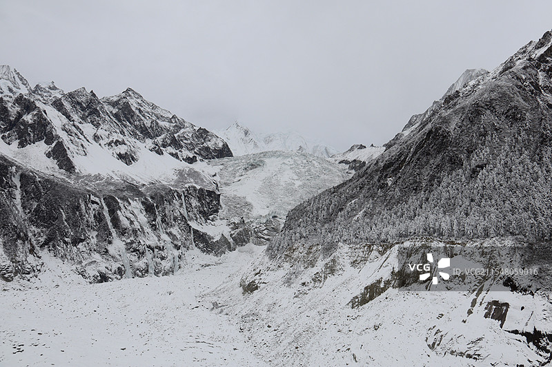 海螺沟冰川舌图片素材