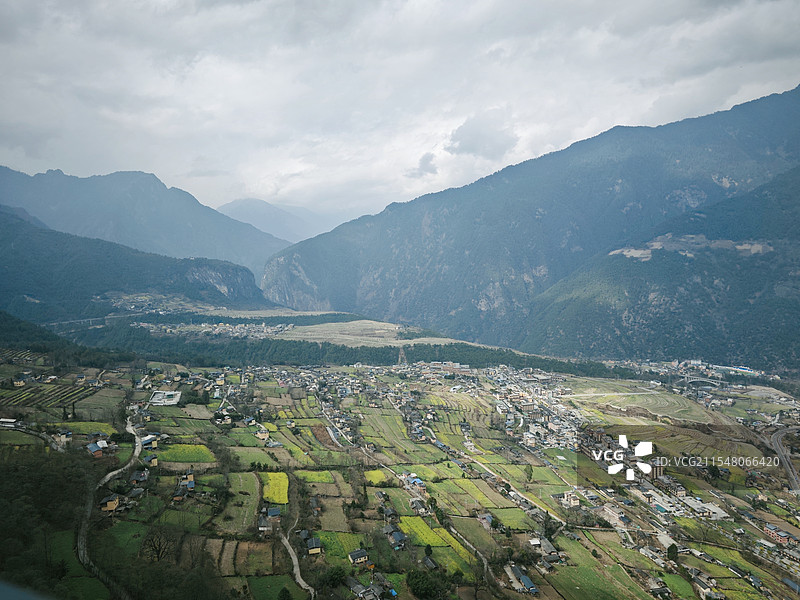 怒江傈僳族自治州丙中洛俯瞰视角图片素材