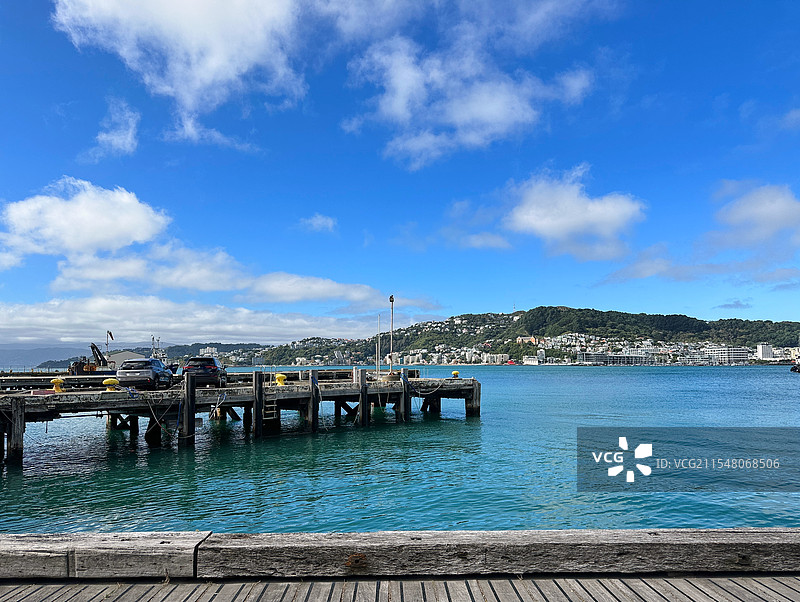 新西兰惠灵顿皇后码头城市风光与海景图片素材