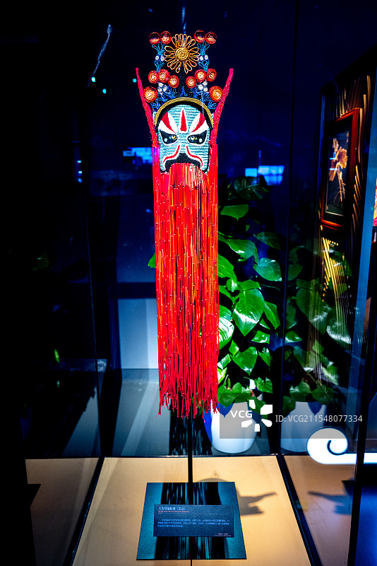 大名草编脸谱 关公图片素材