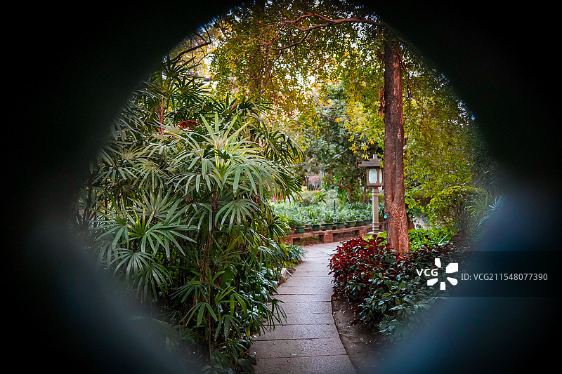 框架 园林 窗图片素材