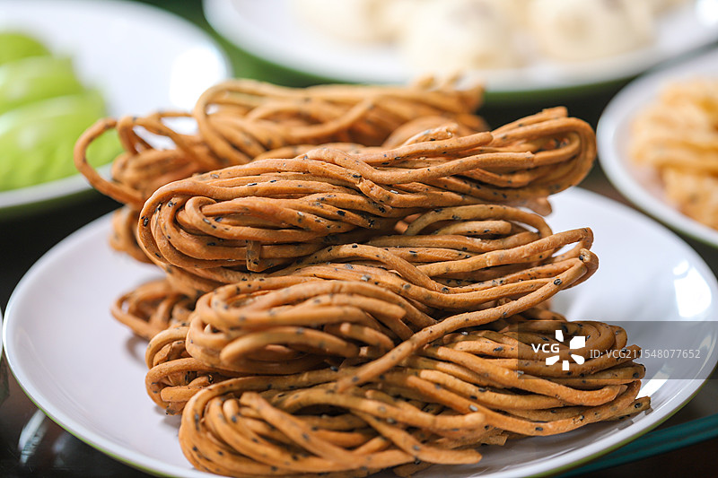 炸馓子图片素材