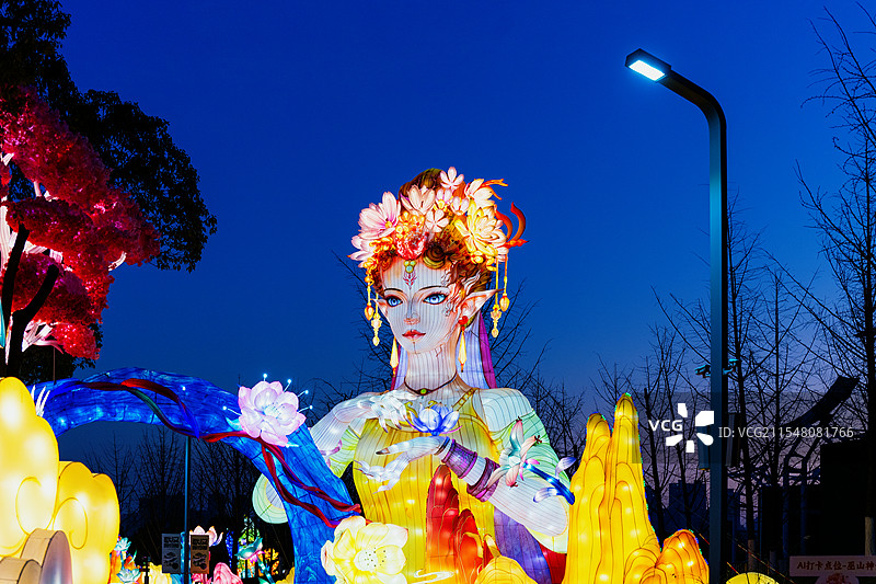 巫山神女花灯图片素材