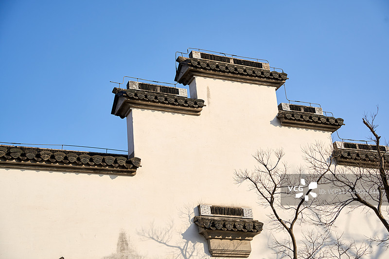 广富林文化遗址，集贤坊，徽派建筑图片素材