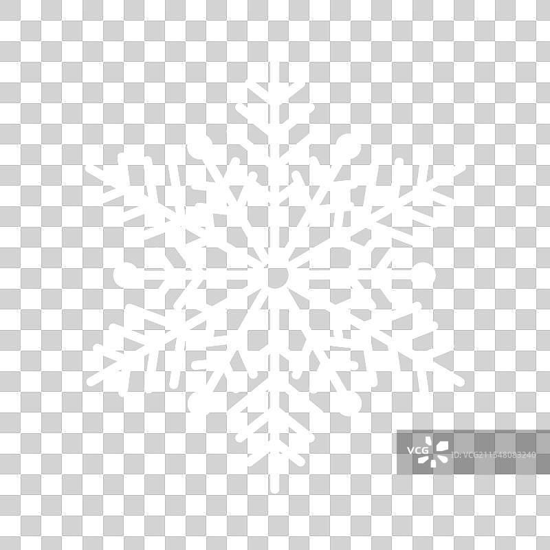 优雅的雪花在深蓝色背景上图片素材