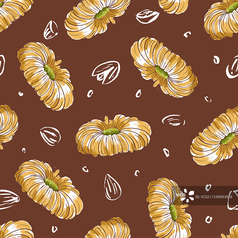 阿拉伯风味的开心果无缝图案图片素材