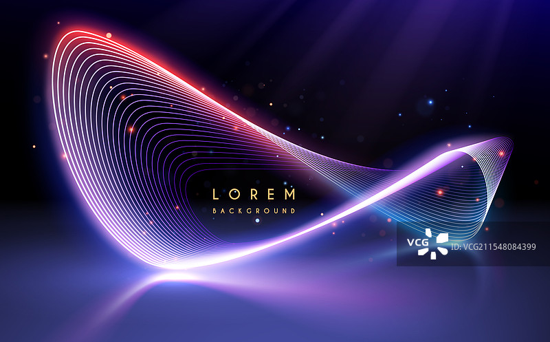 霓虹发光的无限符号线条图片素材