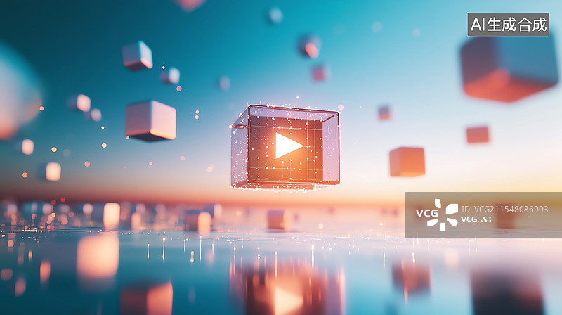 【AI数字艺术】未来感多媒体视听体验图片素材